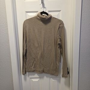 J. Crew Tan Turtleneck Long Sleeve Tee